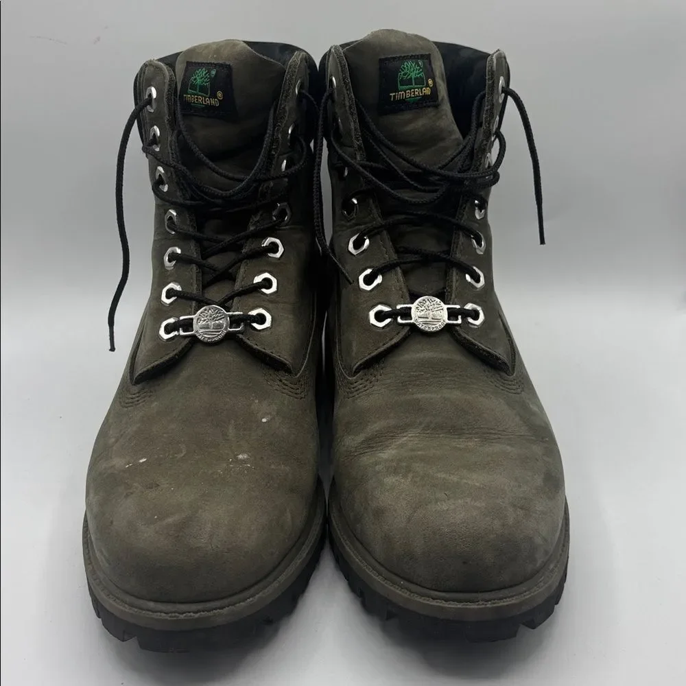 Timberland Classic Premium 6 Inch Boot Dark Green Nubuck 8.5